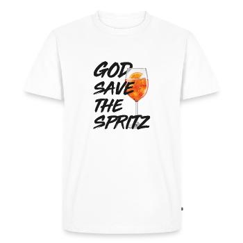 Dieu sauve le Spritz - T-shirt Premium bio Homme - blanc - Devant - Nico (187cm)