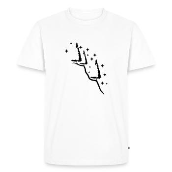 sapin coteau sapin étoiles nuit joyeux chr - T-shirt Premium bio Homme - blanc - Devant - Nico (187cm)