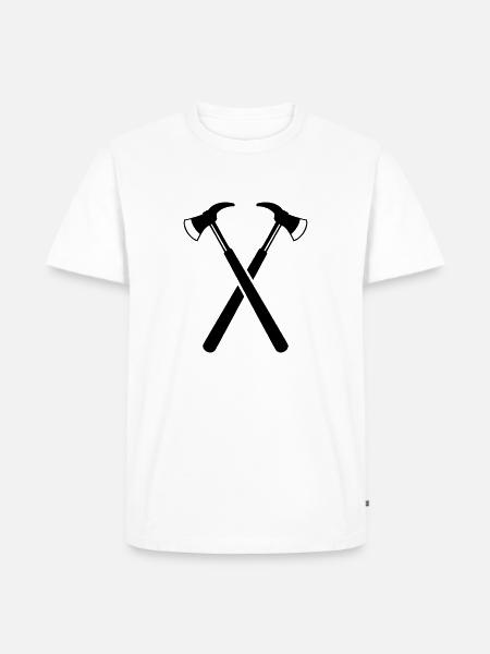 Axt Beil - Männer Premium Bio T-Shirt - Weiß
