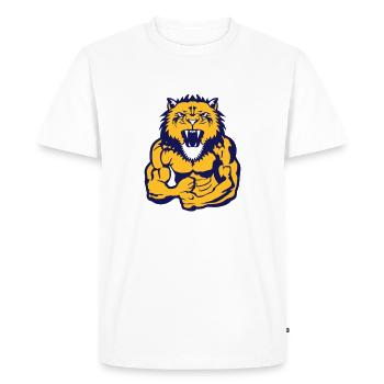 lion body bodybuilding bodybuilding design muscu - Men's Premium Organic T-Shirt - white - Front - Nico (187cm)