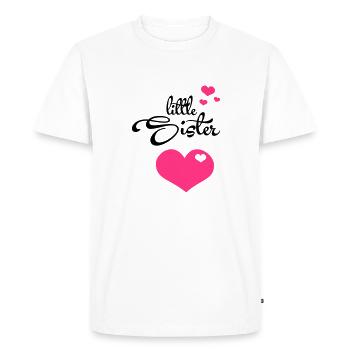 Little Sister with Hearts - T-shirt Premium bio Homme - blanc - Devant - Nico (187cm)