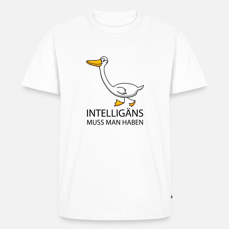 Intelligenz - Männer Premium Bio T-Shirt - Weiß