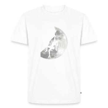 Boulderer grimpe Escalade Femme Escaladeuse - T-shirt Premium bio Homme - blanc - Devant - Nico (187cm)
