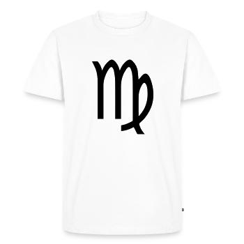 Vierge, Septembre, Signes du Zodiaque, Astrologie - T-shirt Premium bio Homme - blanc - Devant - Nico (187cm)