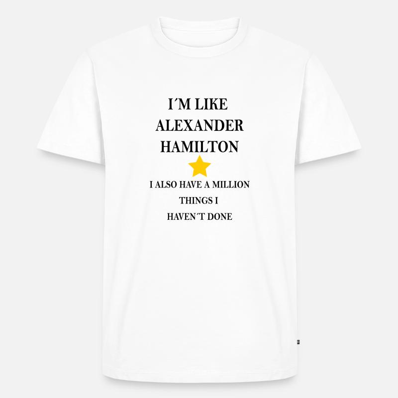 Hamilton - Männer Premium Bio T-Shirt - Weiß