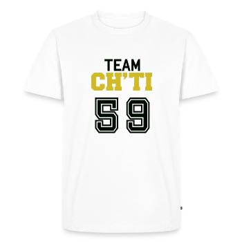 Team chti 59 nord gift humor man woman - Men's Premium Organic T-Shirt - white - Front - Nico (187cm)