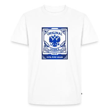 Vodka russe - T-shirt Premium bio Homme - blanc - Devant - Nico (187cm)