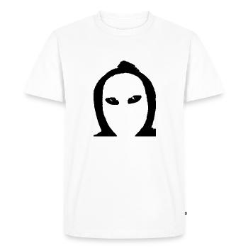 Hackface Noface - Men's Premium Organic T-Shirt - white - Front - Nico (187cm)