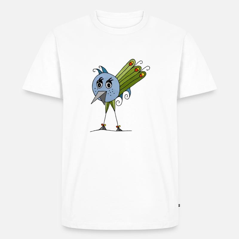 Vogel - Männer Premium Bio T-Shirt - Weiß