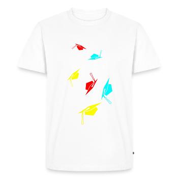 Symbole de l’élève - T-shirt Premium bio Homme - blanc - Devant - Nico (187cm)