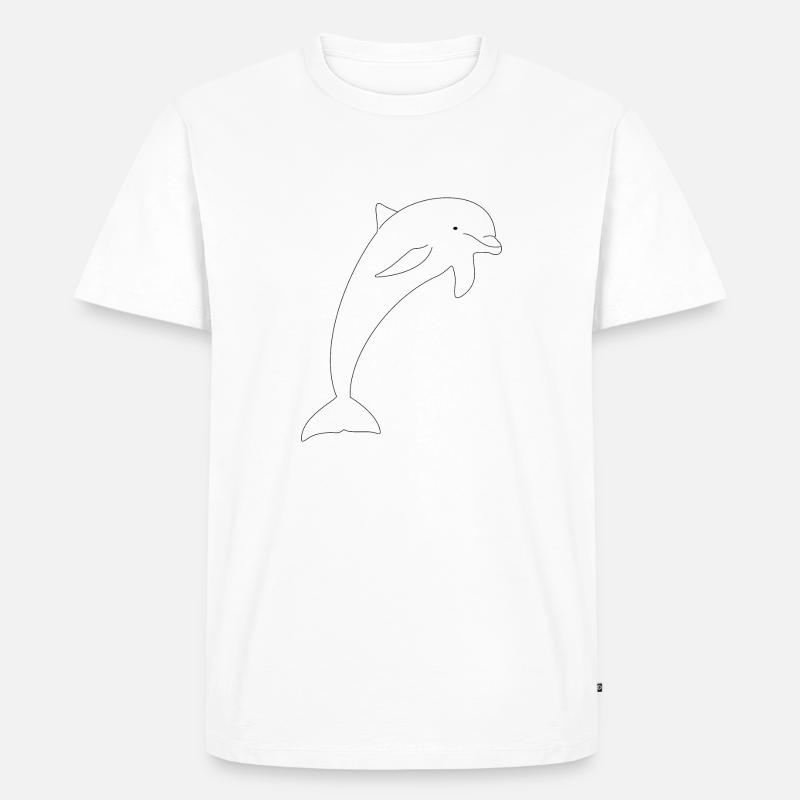 Delphin - Männer Premium Bio T-Shirt - Weiß