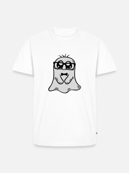 Little Nerd Ghost Comic - Men's Premium Organic T-Shirt - white
