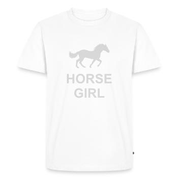 Citation de fille de cheval disant - T-shirt Premium bio Homme - blanc - Devant - Nico (187cm)