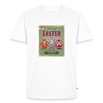 Happy Easter Amo - T-shirt Premium bio Homme - blanc - Devant - Nico (187cm)