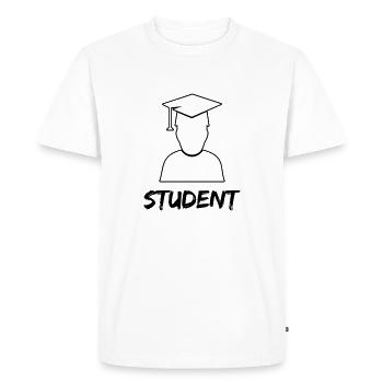 Diplôme d’étudiant - T-shirt Premium bio Homme - blanc - Devant - Nico (187cm)