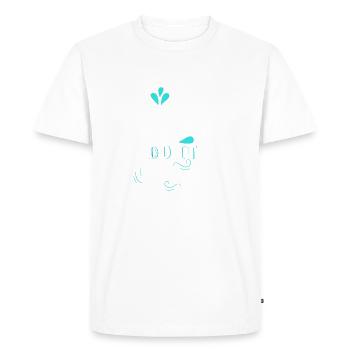 Les écrivains Tom le font littéralement - T-shirt Premium bio Homme - blanc - Devant - Nico (187cm)