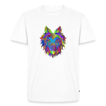 Loup - T-shirt Premium bio Homme - blanc - Devant - Nico (187cm)
