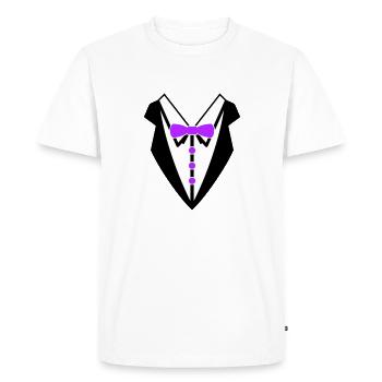 Smoking 2 - T-shirt Premium bio Homme - blanc - Devant - Nico (187cm)