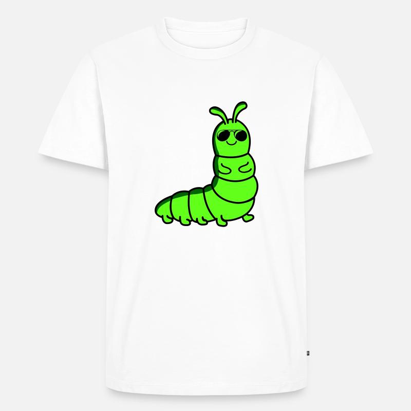 raupe cool - Männer Premium Bio T-Shirt - Weiß