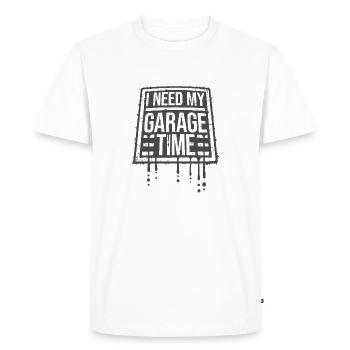 J’ai besoin de mon temps de garage drôle de mécanicien disant - T-shirt Premium bio Homme - blanc - Devant - Nico (187cm)