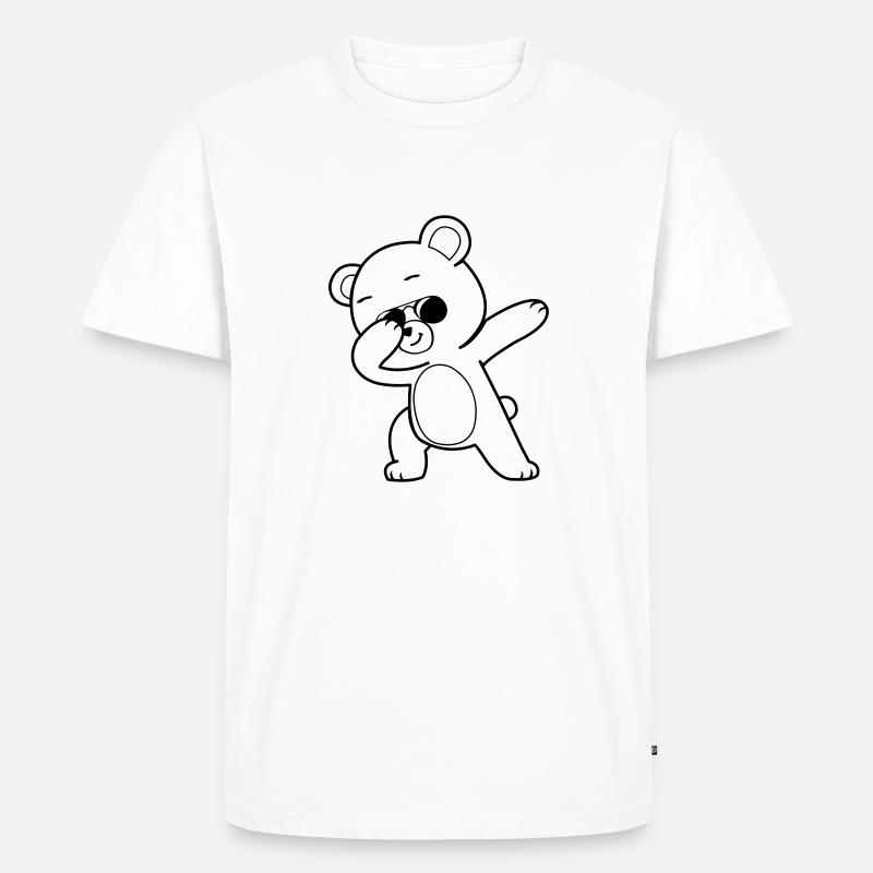 dabbing bär cool - Männer Premium Bio T-Shirt - Weiß