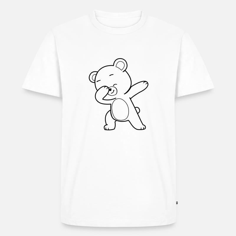 dabbing bär - Männer Premium Bio T-Shirt - Weiß