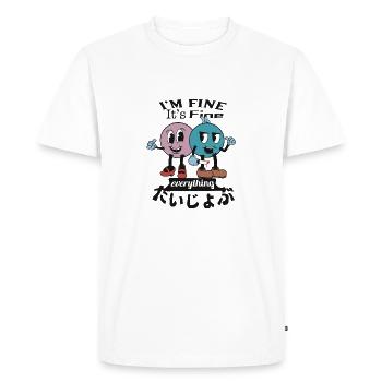 C’est bien, je vais bien, tout est daijuobu (bien) - T-shirt Premium bio Homme - blanc - Devant - Nico (187cm)