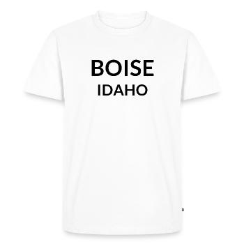 Boise, Idaho, États-Unis - T-shirt Premium bio Homme - blanc - Devant - Nico (187cm)