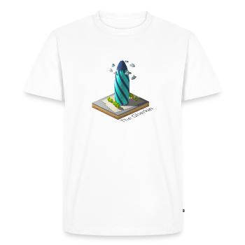 Géométrique low poly Le cornichon - T-shirt Premium bio Homme - blanc - Devant - Nico (187cm)