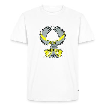Adler Veni vidi vici - Men's Premium Organic T-Shirt - white - Front - Nico (187cm)