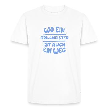 Grillmeister Grillmeister - T-shirt Premium bio Homme - blanc - Devant - Nico (187cm)