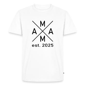 Maman 2025 - T-shirt Premium bio Homme - blanc - Devant - Nico (187cm)
