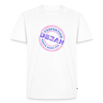 Cadeau pour Dejan - T-shirt Premium bio Homme - blanc - Devant - Nico (187cm)