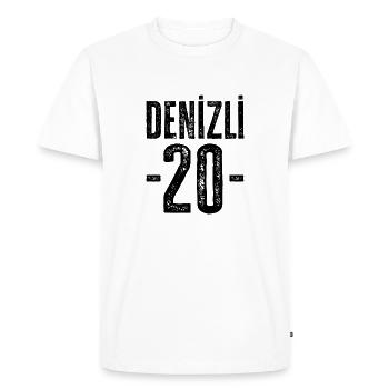 Denizli 20 – Pride in nature and culture - Men's Premium Organic T-Shirt - white - Front - Nico (187cm)