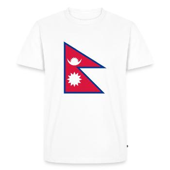 Népal - T-shirt Premium bio Homme - blanc - Devant - Nico (187cm)
