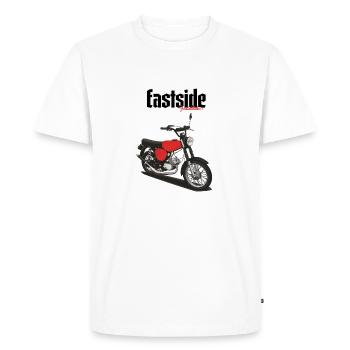 S51 (red) // Illustration - Men's Premium Organic T-Shirt - white - Front - Nico (187cm)