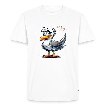 Bird Comic - Men's Premium Organic T-Shirt - white - Front - Nico (187cm)