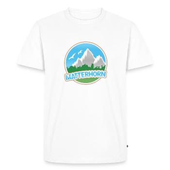 Cervin - T-shirt Premium bio Homme - blanc - Devant - Nico (187cm)
