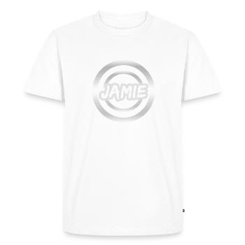 Gift Jamie - Men's Premium Organic T-Shirt - white - Front - Nico (187cm)