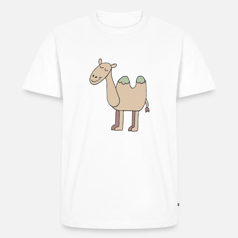 kamel - Männer Premium Bio T-Shirt - Weiß