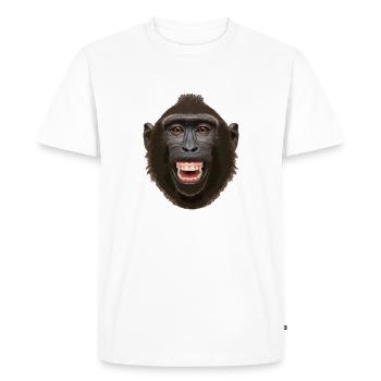 Monkey head - Men's Premium Organic T-Shirt - white - Front - Nico (187cm)