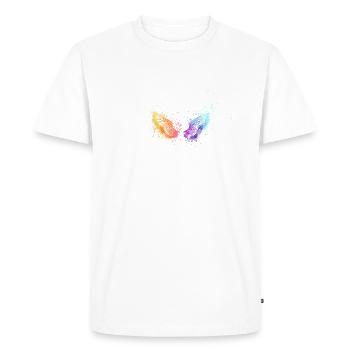 ailes d’ange, ailes, aquarelle, colorée, ailes d’ange - T-shirt Premium bio Homme - blanc - Devant - Nico (187cm)