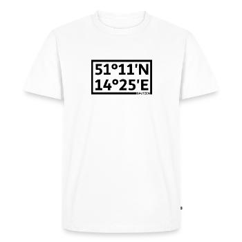 Bautzen coordinates - Men's Premium Organic T-Shirt - white - Front - Nico (187cm)