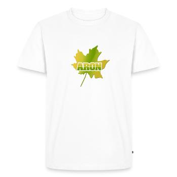 Automne Aron - T-shirt Premium bio Homme - blanc - Devant - Nico (187cm)