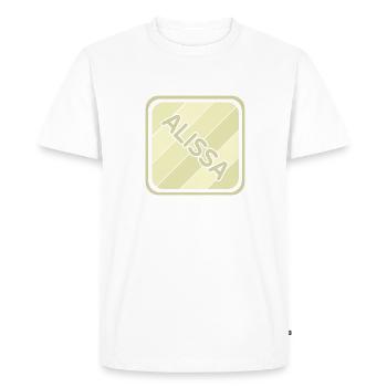 Nom de la fille Alissa - T-shirt Premium bio Homme - blanc - Devant - Nico (187cm)