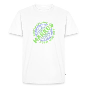 Markus en tant que membre du personnel - T-shirt Premium bio Homme - blanc - Devant - Nico (187cm)