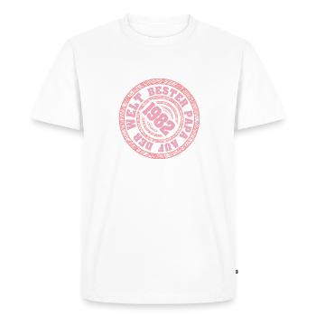Père 1982 - T-shirt Premium bio Homme - blanc - Devant - Nico (187cm)