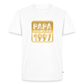 depuis 1997 - T-shirt Premium bio Homme - blanc - Devant - Nico (187cm)