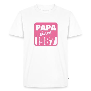 1987 - T-shirt Premium bio Homme - blanc - Devant - Nico (187cm)