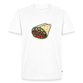 Döner Kebab Dürüm Yufka Sandwich Cuisine de rue allemande - T-shirt Premium bio Homme - blanc - Devant - Nico (187cm)